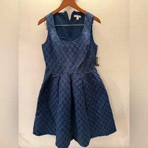 Eva Menodes  Navy Textured Mini Dress nwt